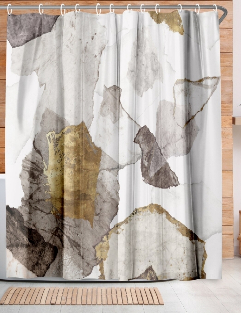 New with tags! Studio Amplified 71 x 74 abstract modern shower curtain